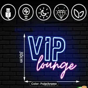 Wall Decor | Vip Lounge Neon Led Sign | Poshmark